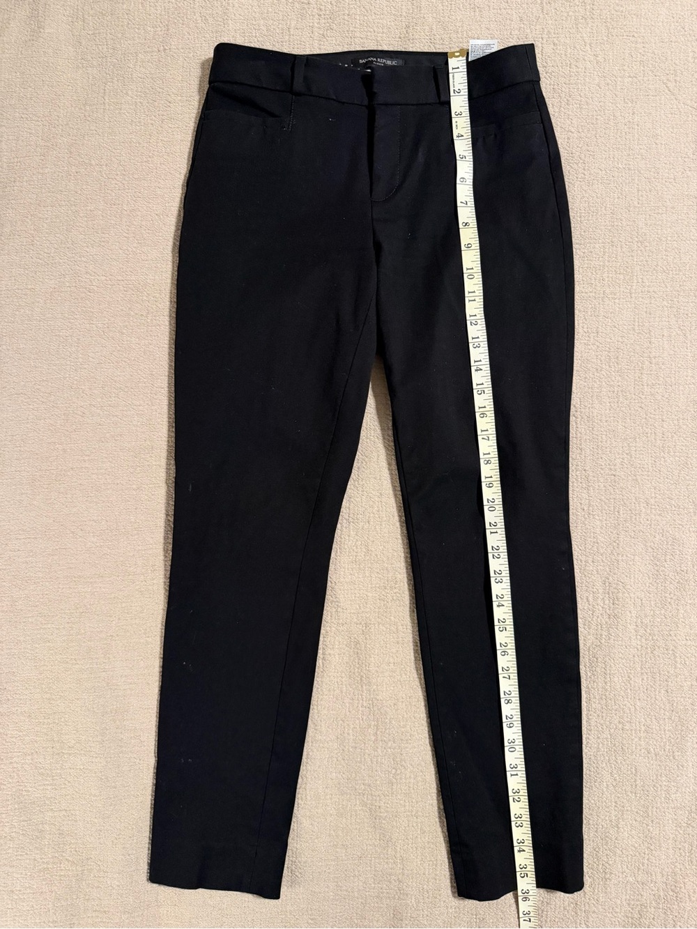Banana Republic Sloan Black Ankle Pants Size 2 Stretch Career Workwear
